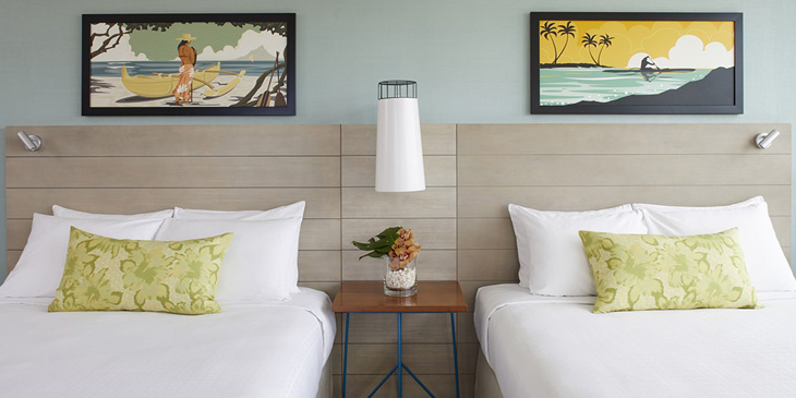 クイーンカピオラニホテル　クイーンベッド２台